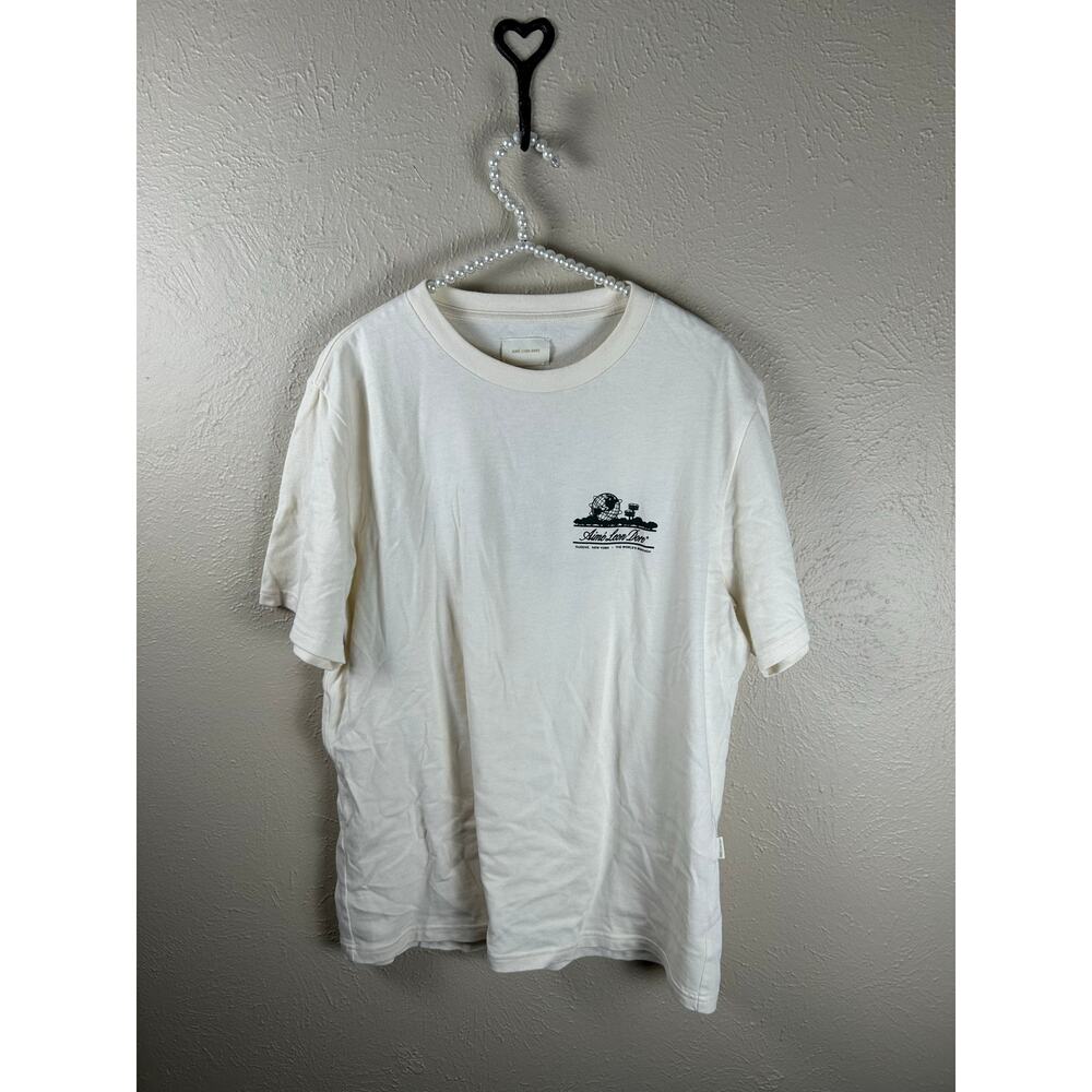 Aime Leon Dore Shirt Mens Size Large Cream Short Sleeve Streetwear Designer Top